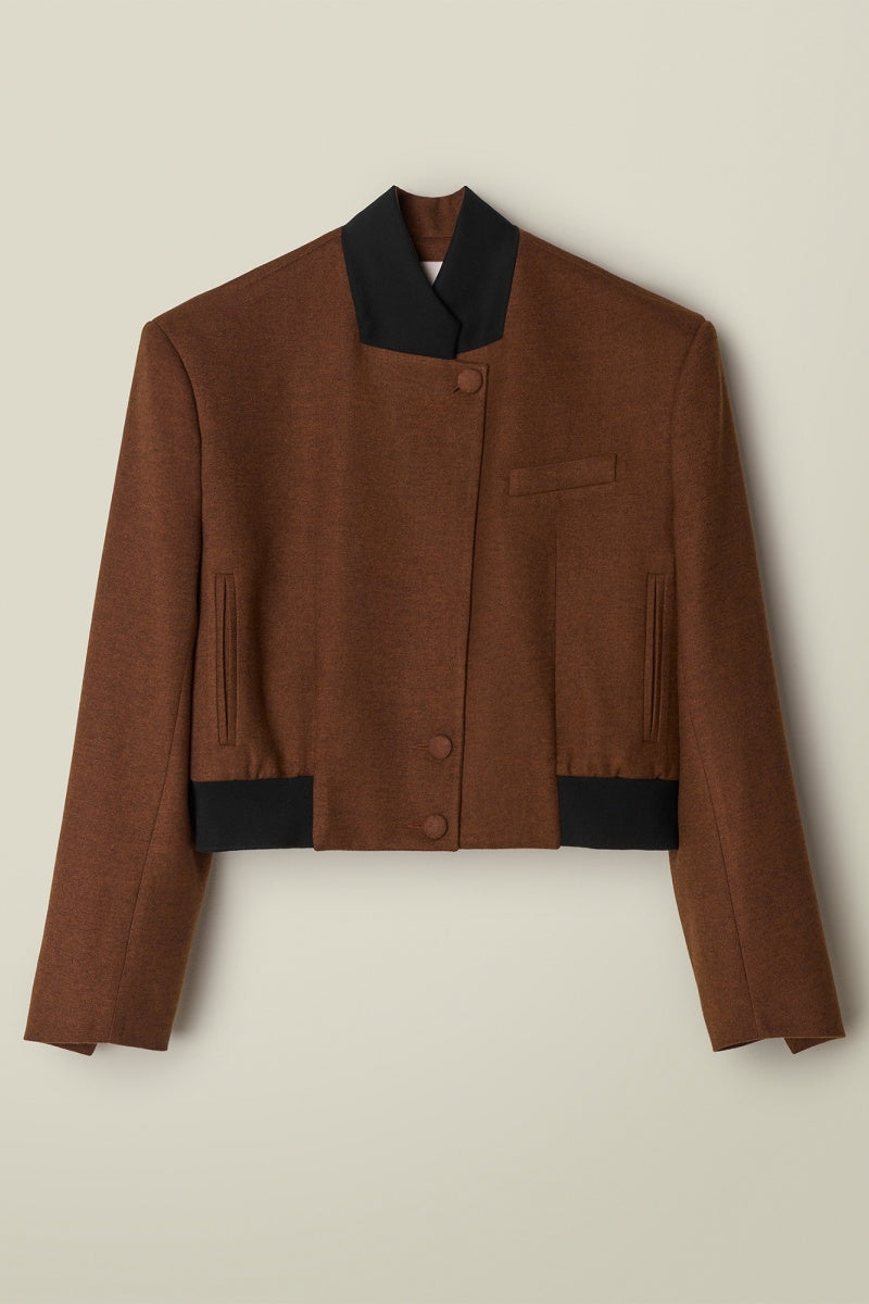 Contrast Collar Bomber Jacket