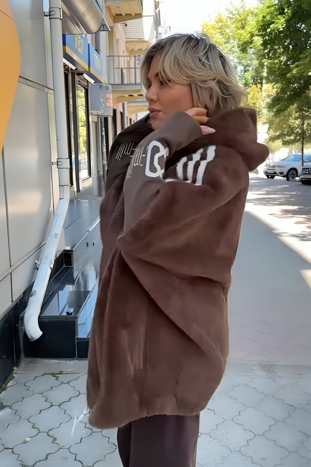 Warm Plush Hooded Jacket