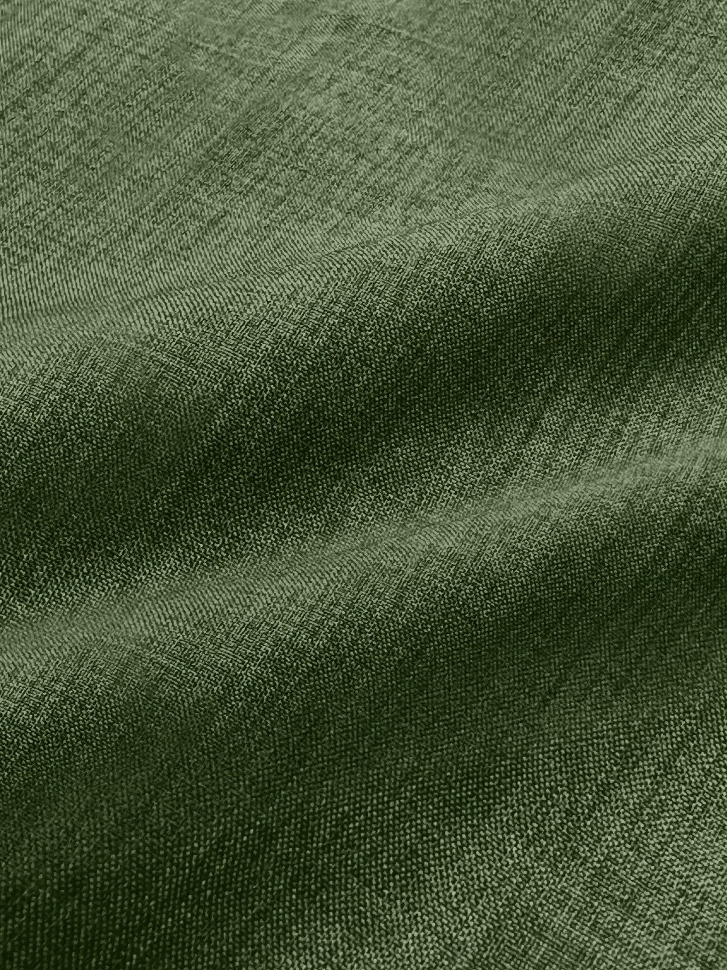 Green - Women's light green long-sleeve button-down blouse with a collar and textured weave, styled tucked into white trousers.