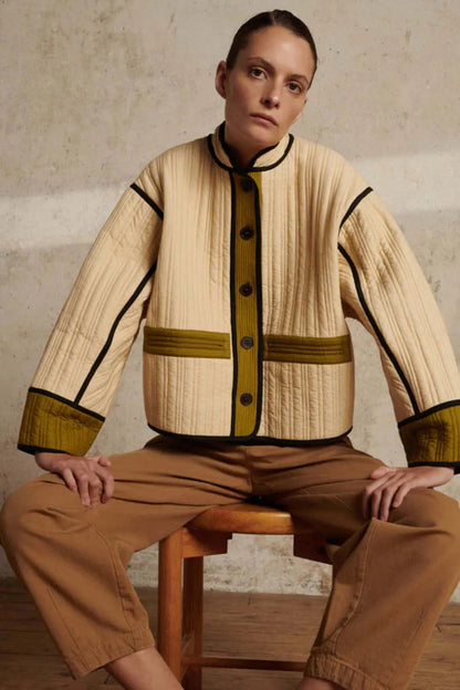 Ecru Quilted Patchouli Jacket