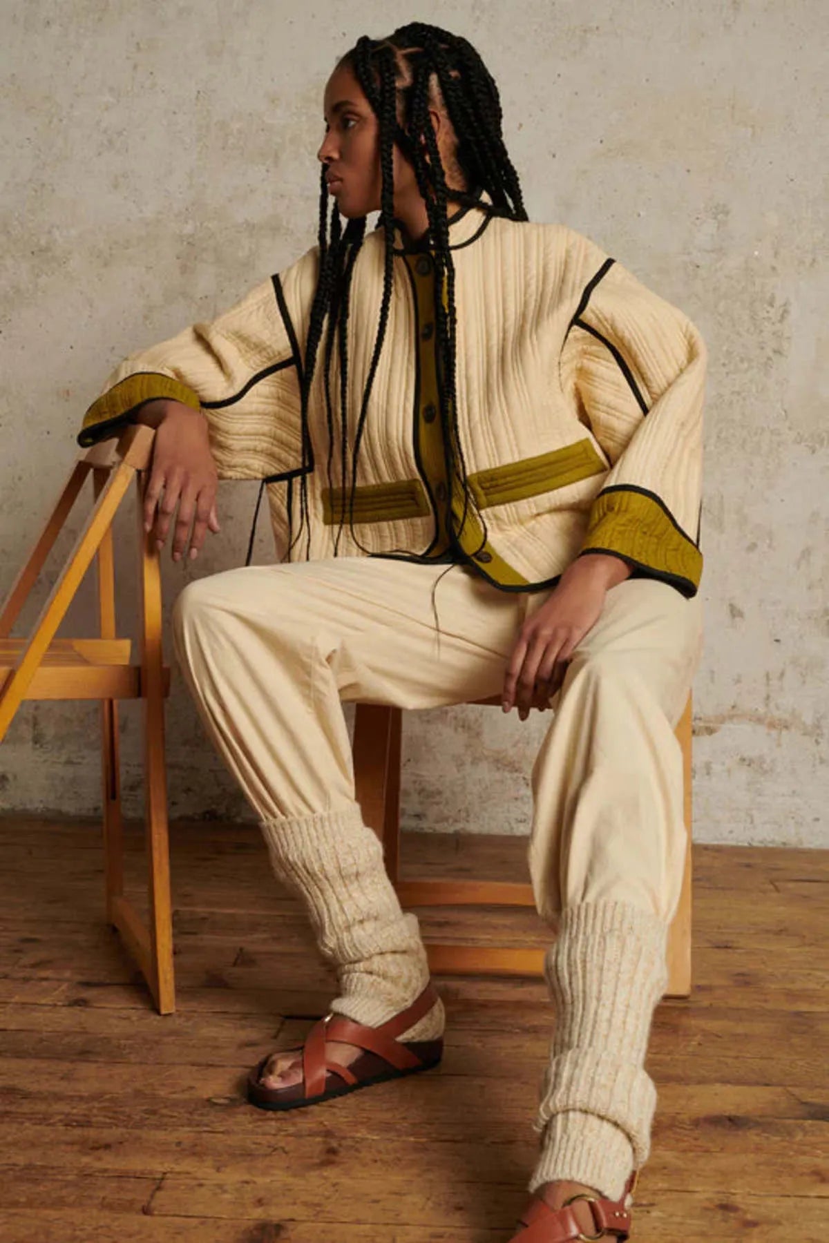 Ecru Quilted Patchouli Jacket