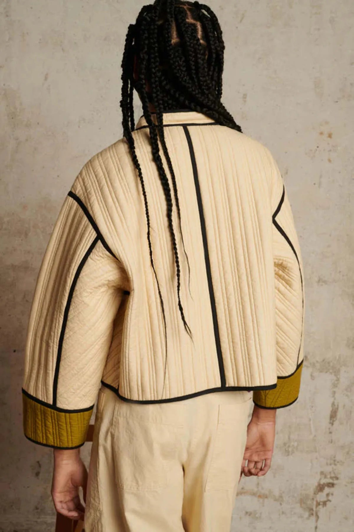 Ecru Quilted Patchouli Jacket