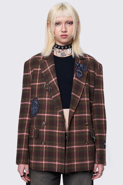 Audrey Plaid Blazer Jackets