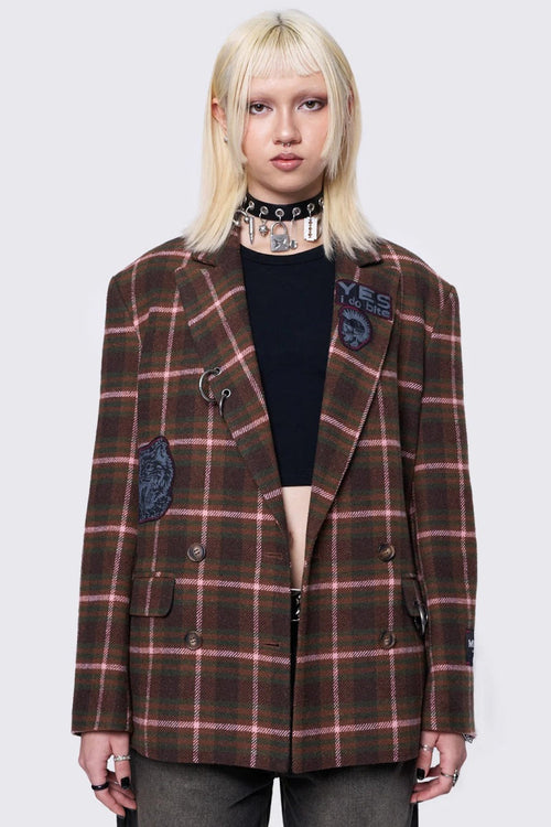 Audrey Plaid Blazer Jackets