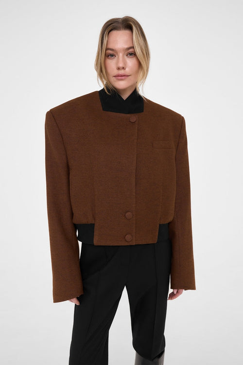 Contrast Collar Bomber Jacket