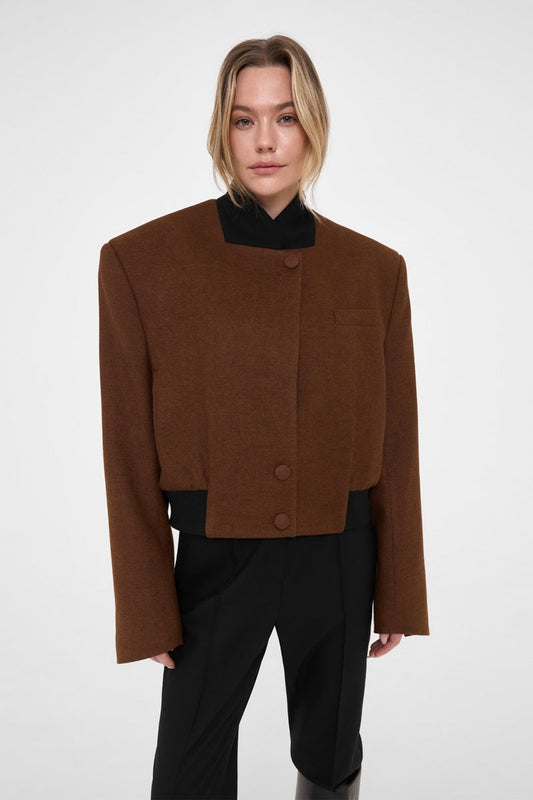 Contrast Collar Bomber Jacket