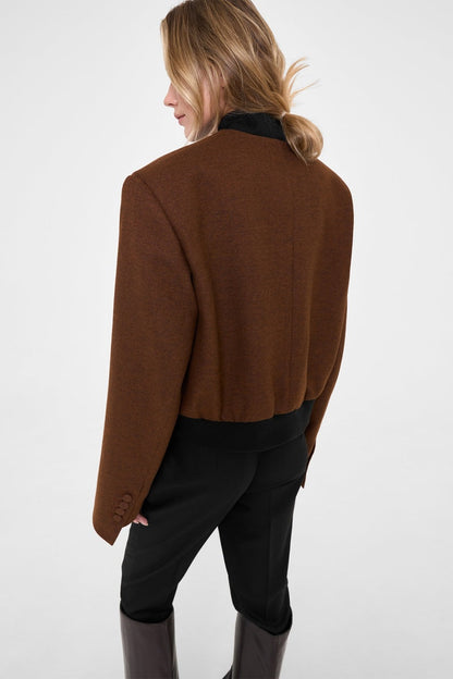 Contrast Collar Bomber Jacket