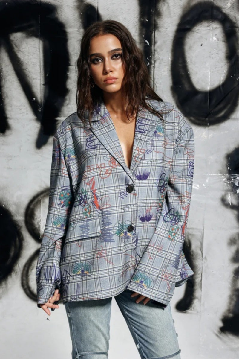 Graffiti Low-Cut Blazer