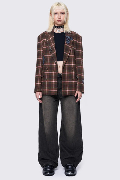 Audrey Plaid Blazer Jackets