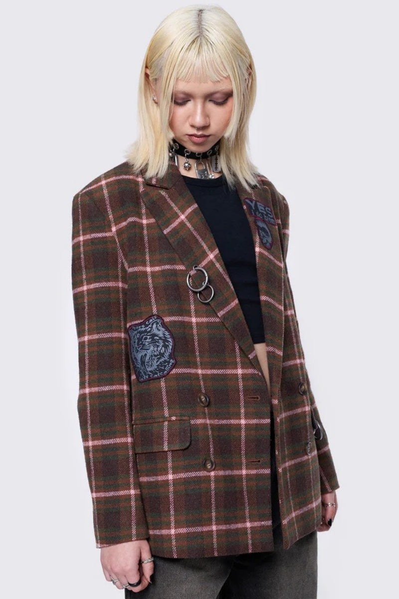 Audrey Plaid Blazer Jackets