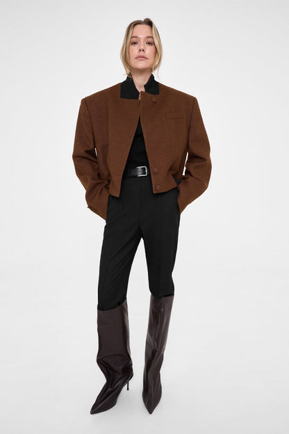 Contrast Collar Bomber Jacket