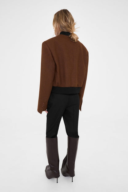 Contrast Collar Bomber Jacket