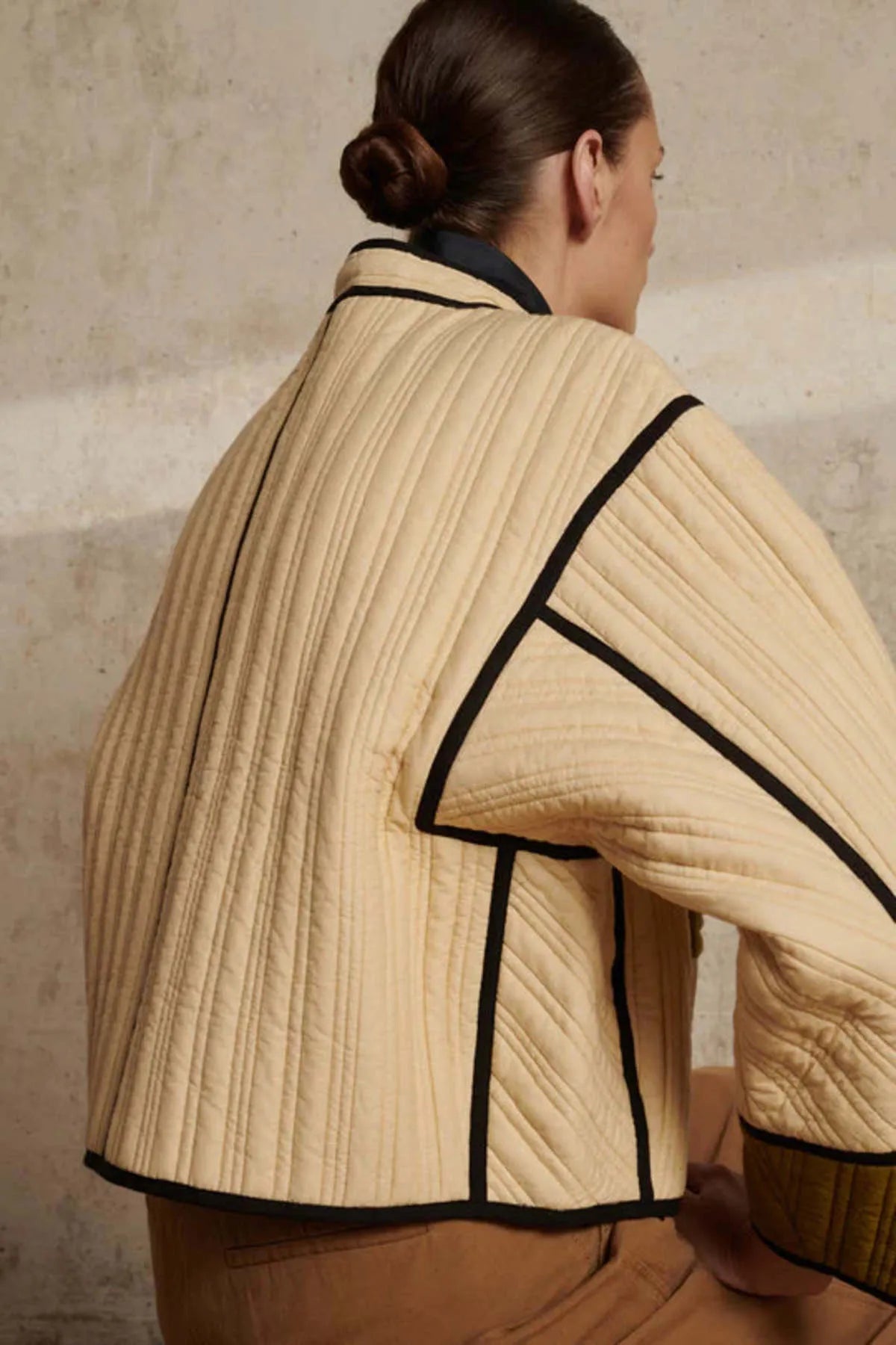 Ecru Quilted Patchouli Jacket