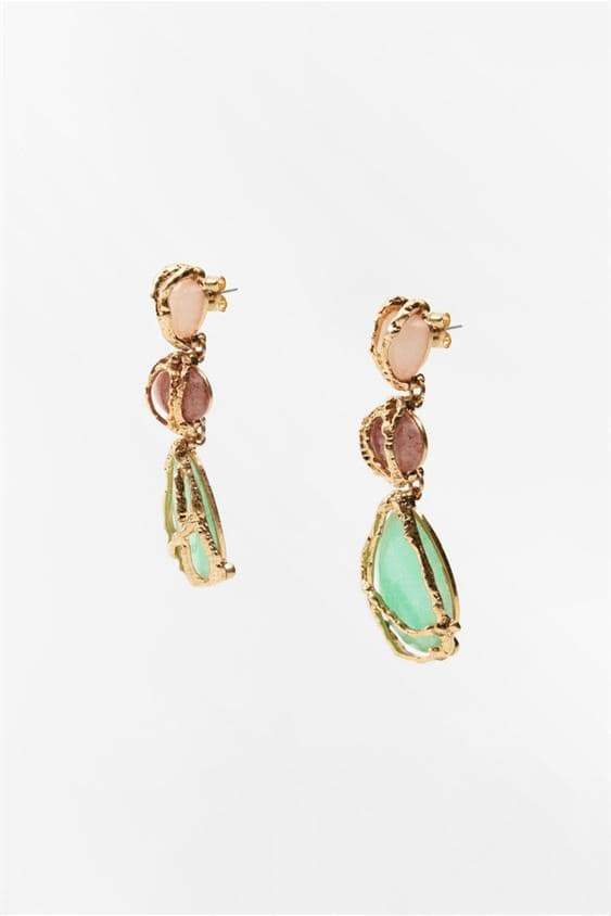 Multi - Multi Gem Dangle Earrings-Sunfere