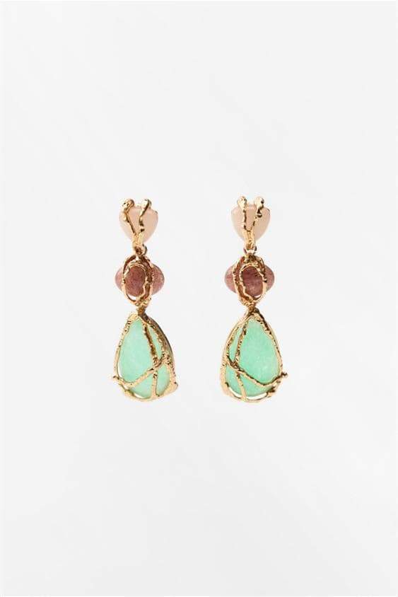 Multi - Multi Gem Dangle Earrings-Sunfere