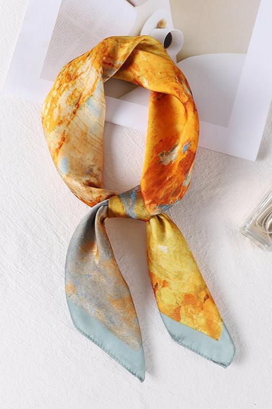 Multi - Sharon Landscape Print Headscarf-Sunfere