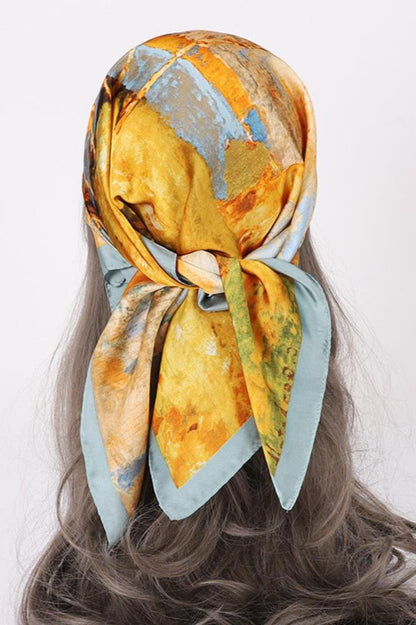 Multi - Sharon Landscape Print Headscarf-Sunfere